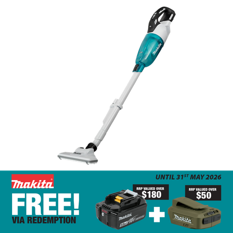Makita LXT Cordless Vacuum Stick White Brushless Variable Speed 18V - Bare Tool