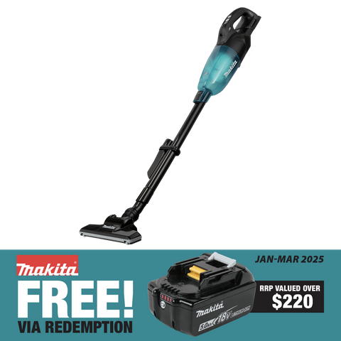 Makita LXT Cordless Vacuum Stick Black Brushless Variable Speed 18V - Bare Tool