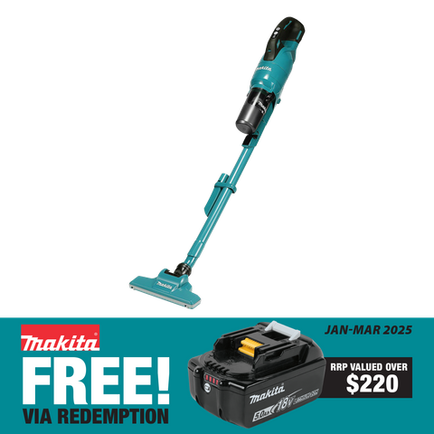 Makita LXT Cordless Cyclonic Vacuum Stick White BL Variable Speed 18V Bare Tool