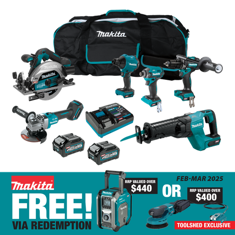 Makita XGT Cordless Combo Kit Brushless 205G 6pc 40V 4Ah