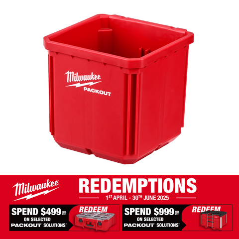 Milwaukee PACKOUT Nesting Bin Square Deep 2pc