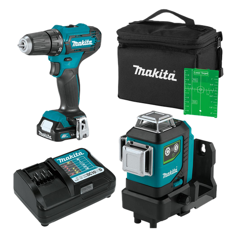 Makita CXT Cordless Line Laser and Drill Driver 12V Kit