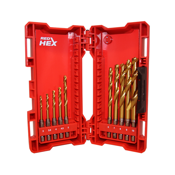 Milwaukee shockwave titanium red helix drill bit set hot sale