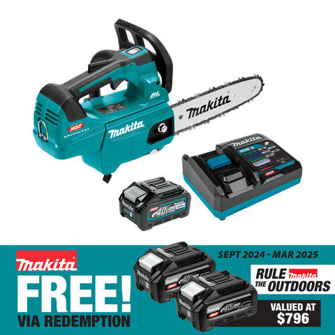 Makita XGT Cordless Chainsaw Brushless Top Handle 250mm 40V 4Ah