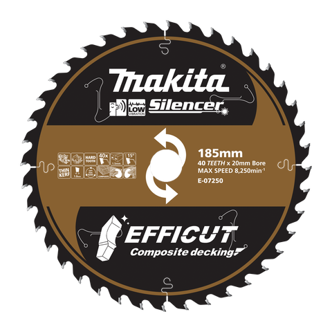 Makita Efficut Composite Deck Cutting Blade 185mm x 40T