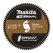 Makita Efficut Composite Deck Cutting Blade  255mm x 75T