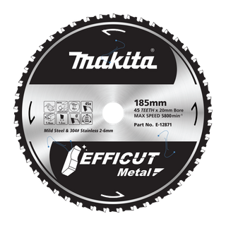 Makita Efficut Metal Cutting Cold Cut Blade 185mm x 45T