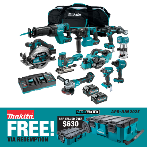 Makita XGT Cordless Combo Kit 10pc 40v 4Ah