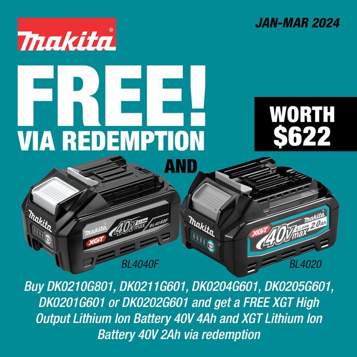 Makita BL4020 40V Max Lithium Ion Li-ion 2Ah XGT Battery