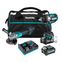 Makita XGT Cordless Angle Grinder & Impact Wrench 40v 4Ah