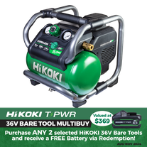 HiKOKI Cordless Compressor Brushless 135PSI 7L 36V - Bare Tool