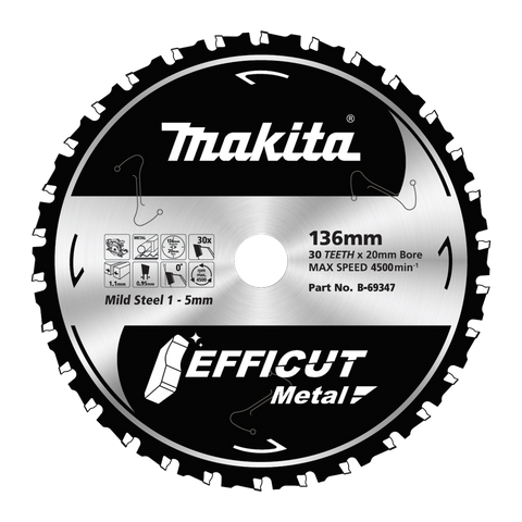Makita Efficut Metal Cutting Circular Saw Blade 136mm x 30T