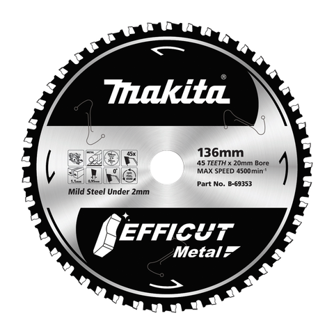 Makita Efficut Metal Cutting Circular Saw Blade 136mm x 56T