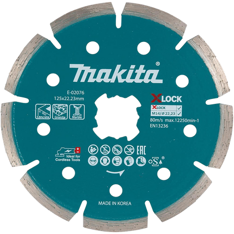 Makita X-LOCK Segmented Diamond Cut Off Blade 125mm