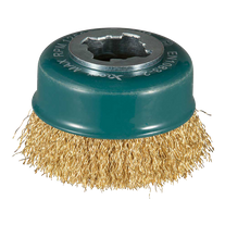 Makita X-LOCK Crimped Brass Coated Wire Cup Brush 75mm