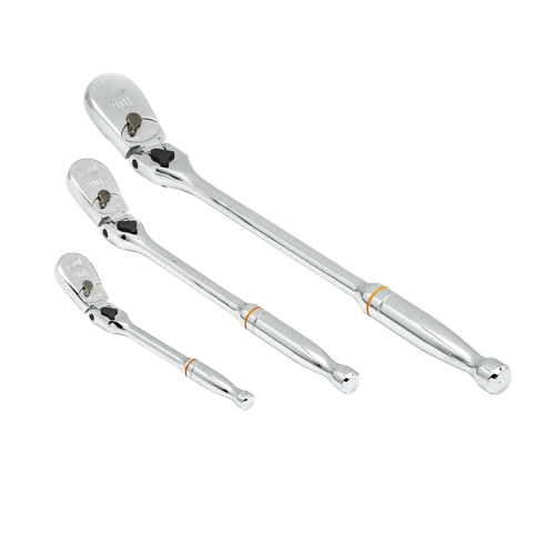 GEARWRENCH Teardrop Flex Head Ratchet 1/4in, 3/8in & 1/2in 3pc Set