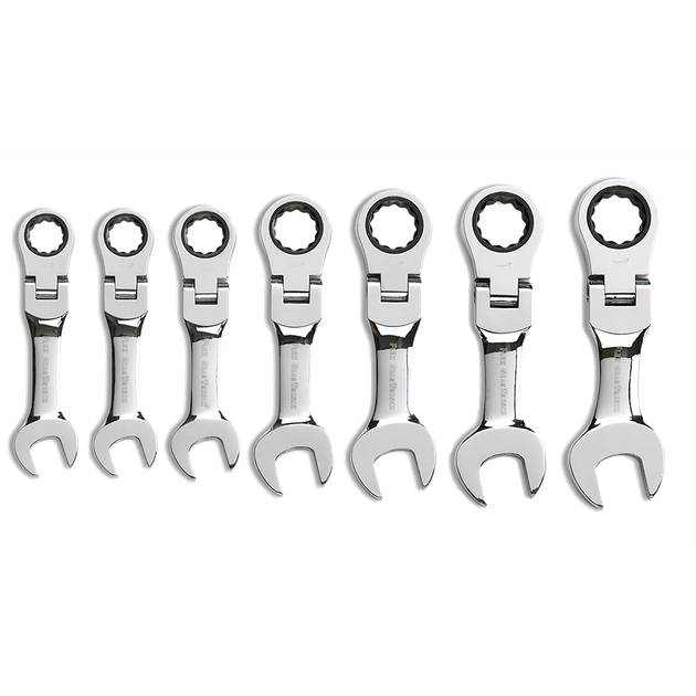 Buy GEARWRENCH Stubby Flex Head Ratcheting Spanner SAE 7pc online in