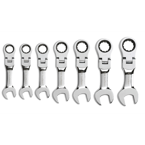 GEARWRENCH Stubby Flex Head Ratcheting Spanner SAE 7pc
