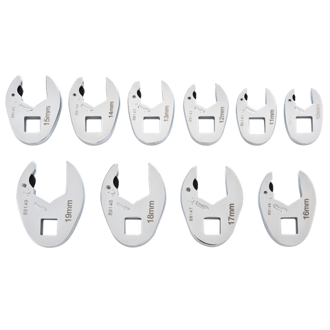 GEARWRENCH Ratcheting Crowsfoot Metric Wrench Set 3/8in Dr 10pc