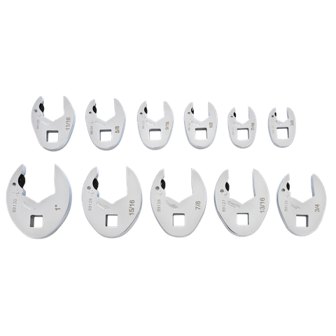 GEARWRENCH Ratcheting Crawfoot SAE Wrench Set 3/8in Dr 11pc