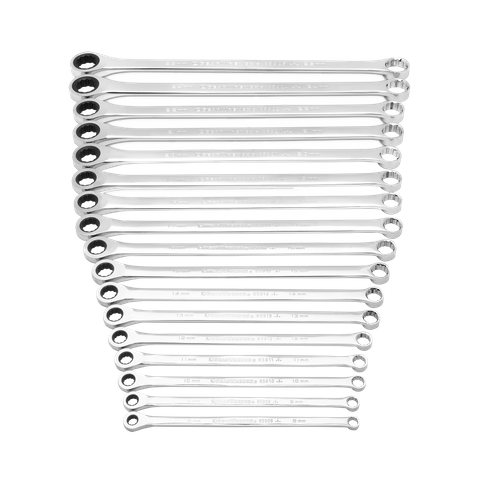 GEARWRENCH Double Sided Standard & Ratechting Wrench Metric 17pc Set
