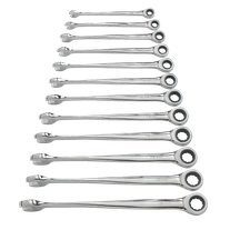GEARWRENCH Double Sided Standard & Ratechting Wrench SAE 17pc Set
