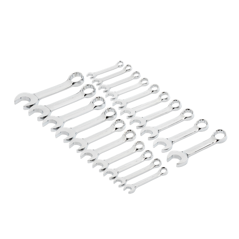 GEARWRENCH Stubby R&O Combination SAE & Metric Spanner 20pc Set