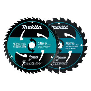 Makita Efficut Wood Cutting Circular Saw Blade 185mm x 24T