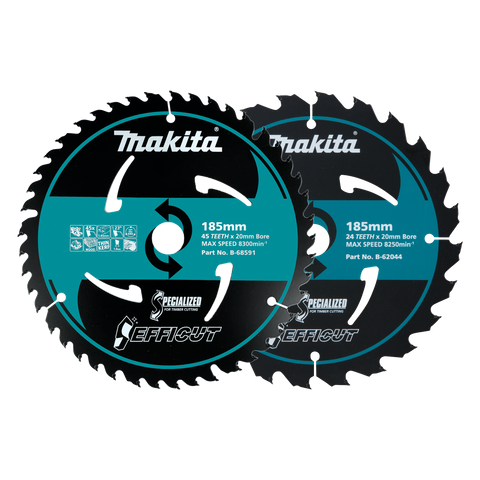 Makita Efficut Wood Cutting Circular Saw Blade 185mm x 24T