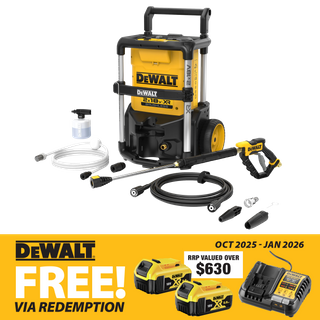 DeWalt Cordless Pressure Washer Brushless 1600PSI 36v (2x18V) - Bare Tool
