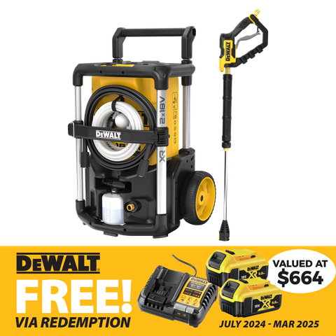 DeWalt Cordless Pressure Washer Brushless 1600PSI 36v (2x18V) - Bare Tool