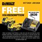 DeWalt Cordless Pressure Washer Brushless 1600PSI 36v (2x18V) - Bare Tool