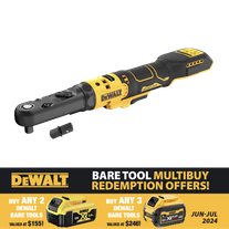 DeWalt Cordless Ratchet Sealed Head 3/8in and 1/2in Drive 18V - Bare Tool