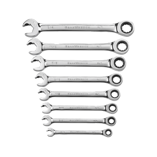 GEARWRENCH Ratcheting Open End Spanner Set SAE 8pc