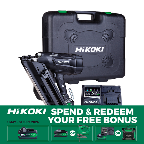 HiKOKI Cordless Framing Nailer Gasless Black Edition 18V 4Ah