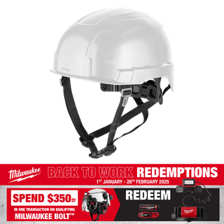 Milwaukee BOLT 200 Safety Helmet Unvented White