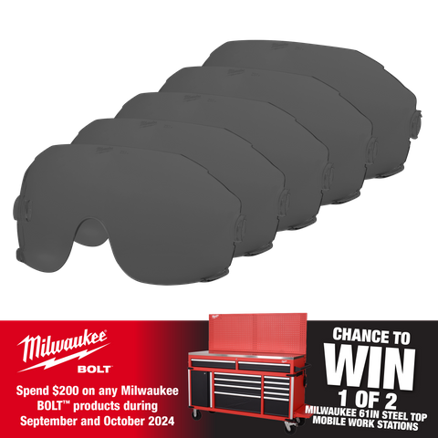 Milwaukee BOLT Visor Tinted Lens Replacement 5Pk