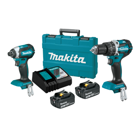 Makita LXT Cordless Hammer Drill & Impact Driver Brushless 18V 3Ah