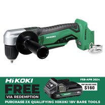 HiKOKI  Cordless Angle Drill 10mm 18v - Bare Tool