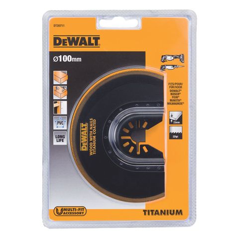 DeWalt Multi Tool Blade Wood with Nails Titanium Flush Cut 102mm