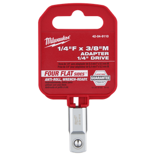 Milwaukee SHOCKWAVE Socket Adaptor 1/4in Dr Female to 3/8in Dr Male