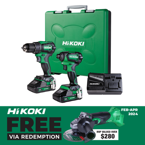 HiKOKI Cordless Impact Drill & Impact Driver Brushless 18V 4Ah