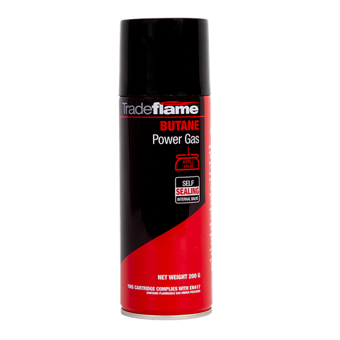Tradeflame Butane Power Gas Push On 200g