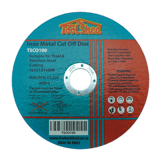 ToolShed Inox Metal Cut Off Disc 105 x 1 x 16mm