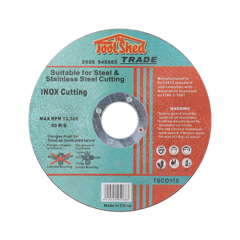 ToolShed Inox Metal Cut Off Discs 105 x 1 x 16mm 25pk