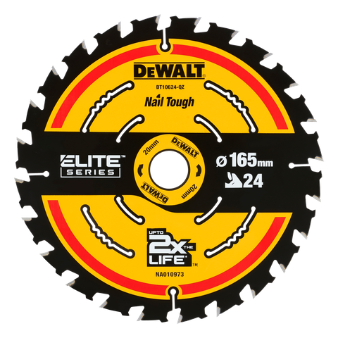 DeWalt ELITE Circular Saw Blade 165mm 24T