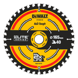 DeWalt ELITE Circular Saw Blade 165mm 40T