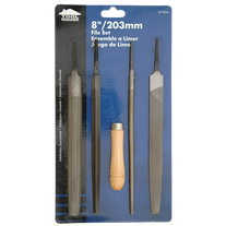 Tool House File Set 200mm 5pc with Handle