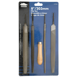 Tool House File Set 200mm 5pc with Handle