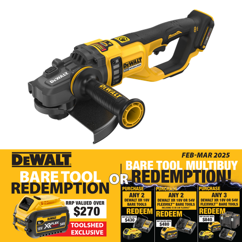 DeWalt FLEXVOLT Cordless Angle Grinder 230mm Brushless 54V - Bare Tool